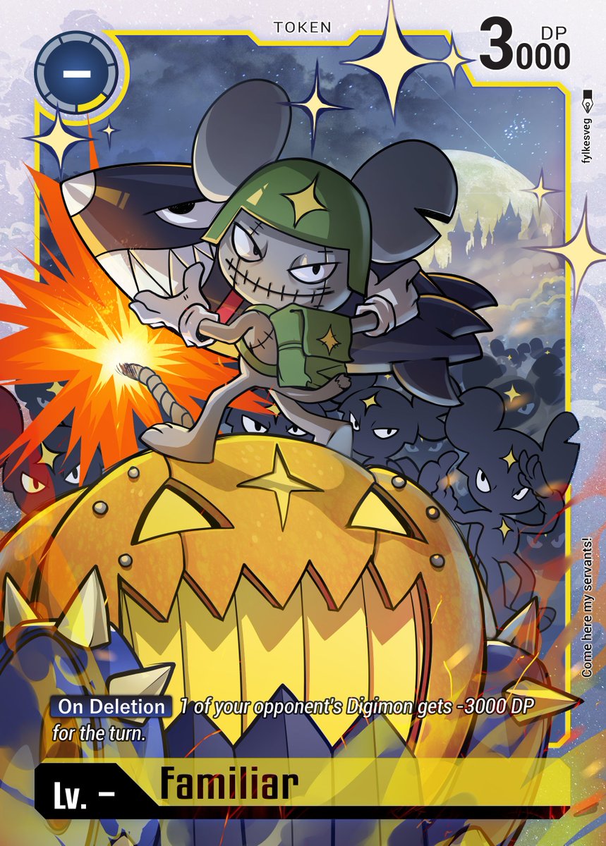 Tiny weekend project.🌼
I worked on a commission for an irl friend.
They wanted a custom token card for their Digimon TCG deck. :3