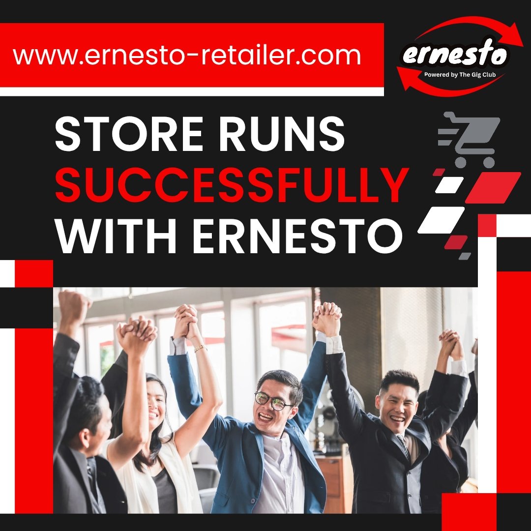 The_GigClub's tweet image. Tired of juggling spreadsheets? Businesses are raving about ERNESTO&apos;s complete store management! Experience seamless operations and real growth. Try it for yourself! #ERNESTO #StoreManagementSystem #BusinessSuccess