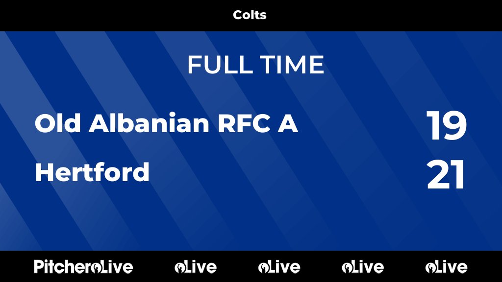 FULL TIME: Old Albanian RFC A 19 - 21 Hertford
#OLDHER #Pitchero
oarugby.com/teams/273940/m…