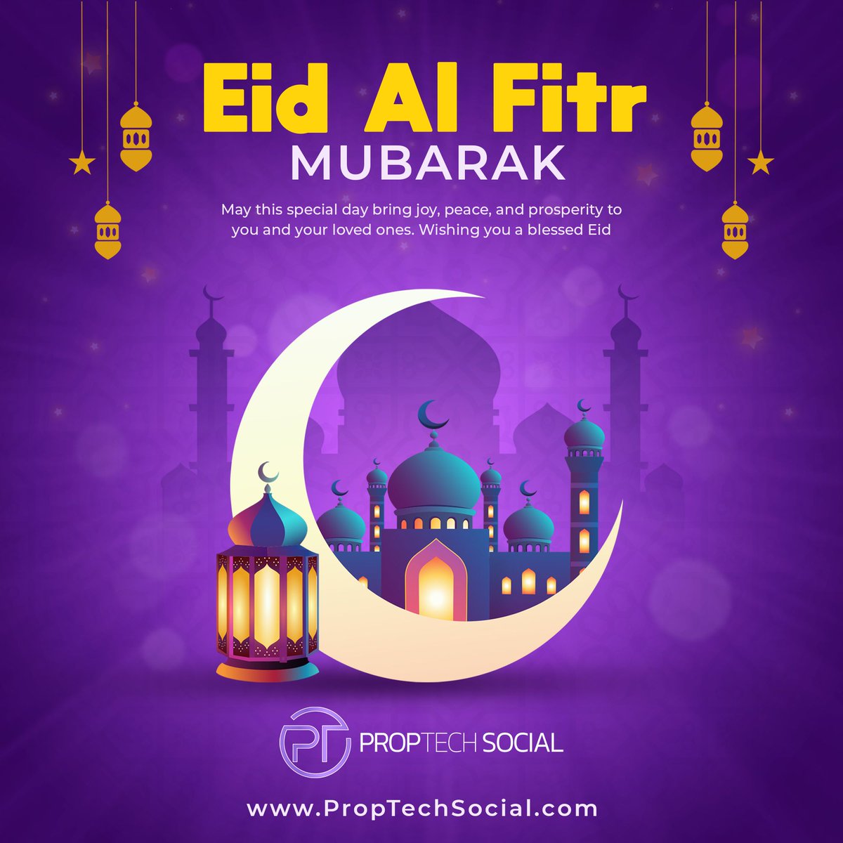 PropTechsocial's tweet image. 🌙✨ Eid Mubarak from PropTech Social! ✨🌙

May this special day bring joy, peace, and prosperity to you and your loved ones. Wishing you a blessed and happy Eid! 💛🙏

#EidMubarak #PropTechSocial #Joy #Peace #Prosperity

🔗 PropTechSocial.com