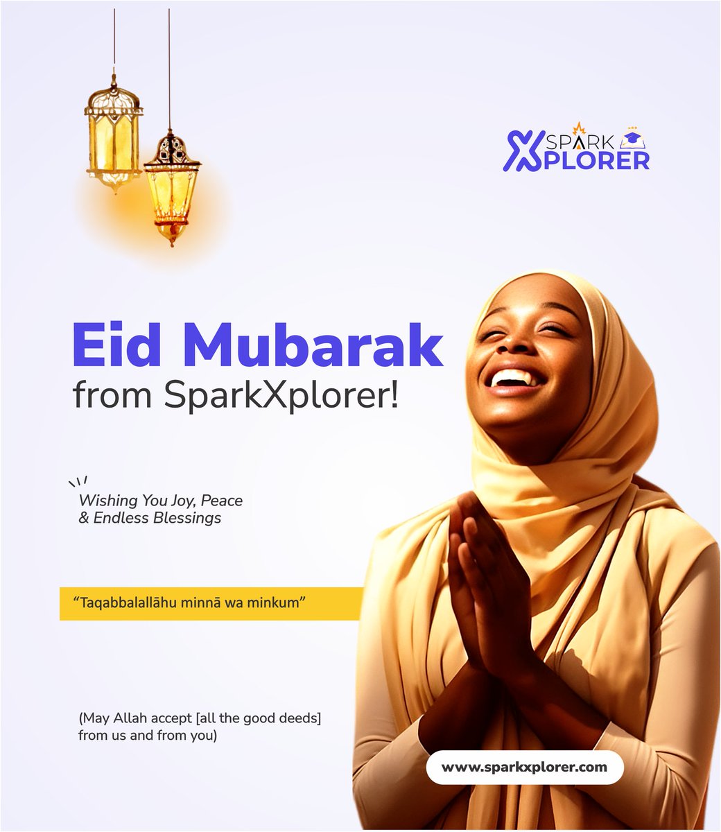 Afokaramson's tweet image. 🌙 Eid Mubarak from SparkXplorer! 🎉
As we celebrate the joy of Eid, let’s remember that learning, like faith, thrives with consistency and dedication.
May this season bring blessings, wisdom, and success to you and your family.
#EidMubarak #SparkXplorer #LearningNeverStops