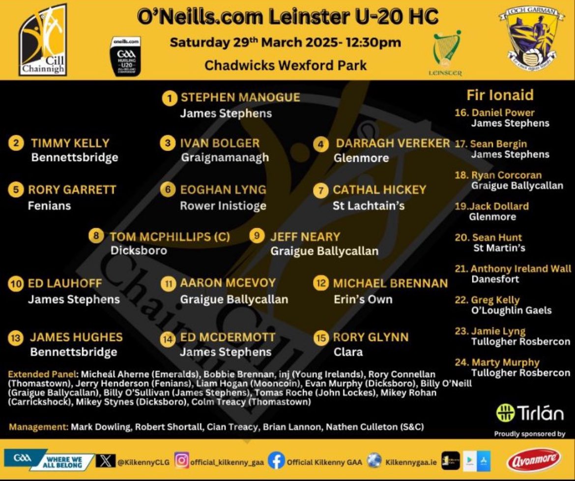 ColaisteMhuireK's tweet photo. Well done to Rory Garrett and Jerry Henderson who were part of the Kilkenny U20 panel who beat Wexford in the first round of the Leinster Championship yesterday. @Fenians68 @ColaisteMhuireK @KCETB @KKPeopleNews @KKPeopleSport @KilkennyCLG https://t.co/LIAQKmkCEV