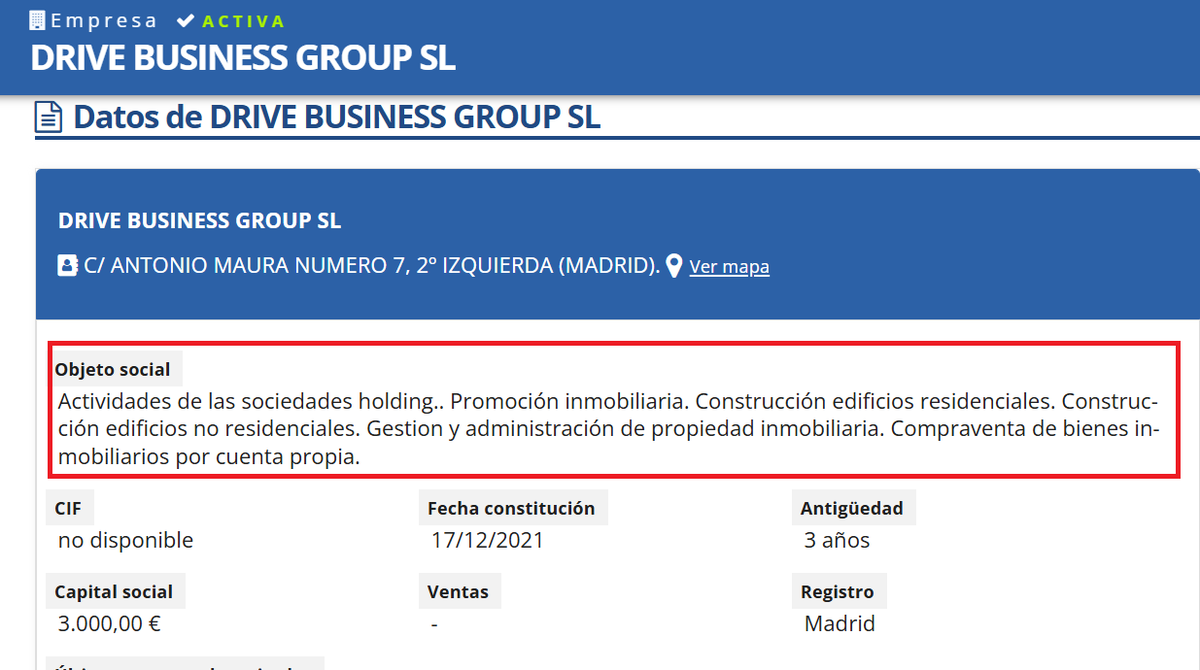 #URGENTE: ¿Sabías que los HERMANOS CORVILLO crearon una INMOBILIARIA en 2021 para ir acaparando los CHALETS de lujo de los OLIGARCAS del <a href="/PSOE/">PSOE</a> provenientes de sus TRAMAS CORRUPTAS? 👇🧐

Aquí la tenéis. Rubén Corvillo TESTAFERRO de <a href="/sanchezcastejon/">Pedro Sánchez</a> es su Administrador Solidario.