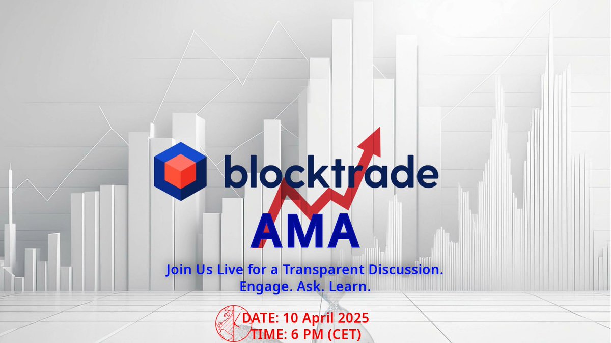 Blocktradecom's tweet image. 🚀 Dear Blocktrade Community,
We’re pleased to invite you to our upcoming AMA session on
10 April 2025 at 6 PM (CET).🚀 

❗️Limited slots available! Please register in advance via Microsoft Teams:📌 tinyurl.com/ufua38tf

Warm regards,
The Blocktrade Team