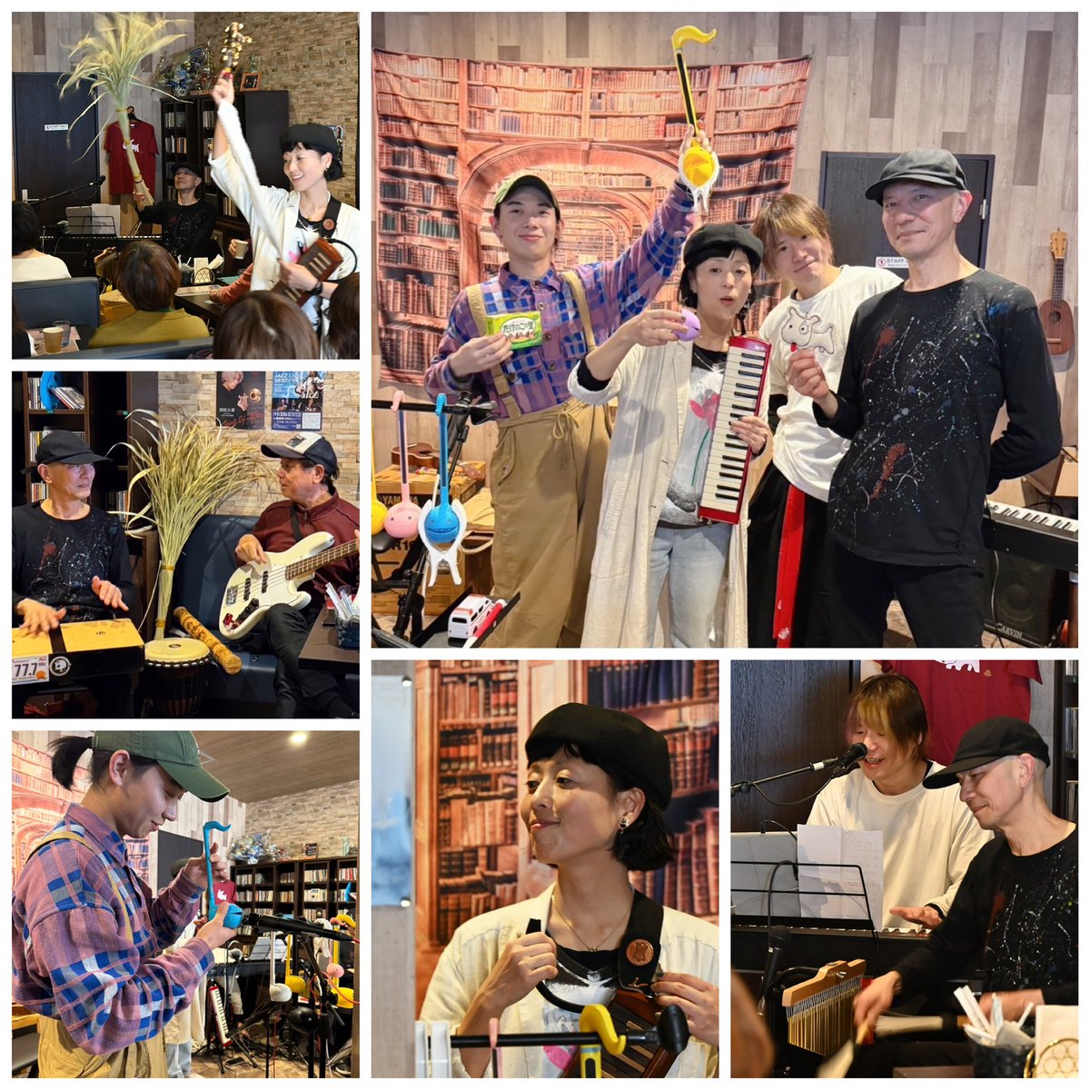 213_chika's tweet photo. とても楽しかったぁ♪♪♪

perc  : スティーヴエトウ
ボーカル＆ピアノ: phaz
オタマトーン: とりにくの里そーちゃん
鍵盤ハーモニカ: Chika

天草のカフェfive spotにて〜

みなさん有難うございました✨ https://t.co/RiXbvuOSCX
