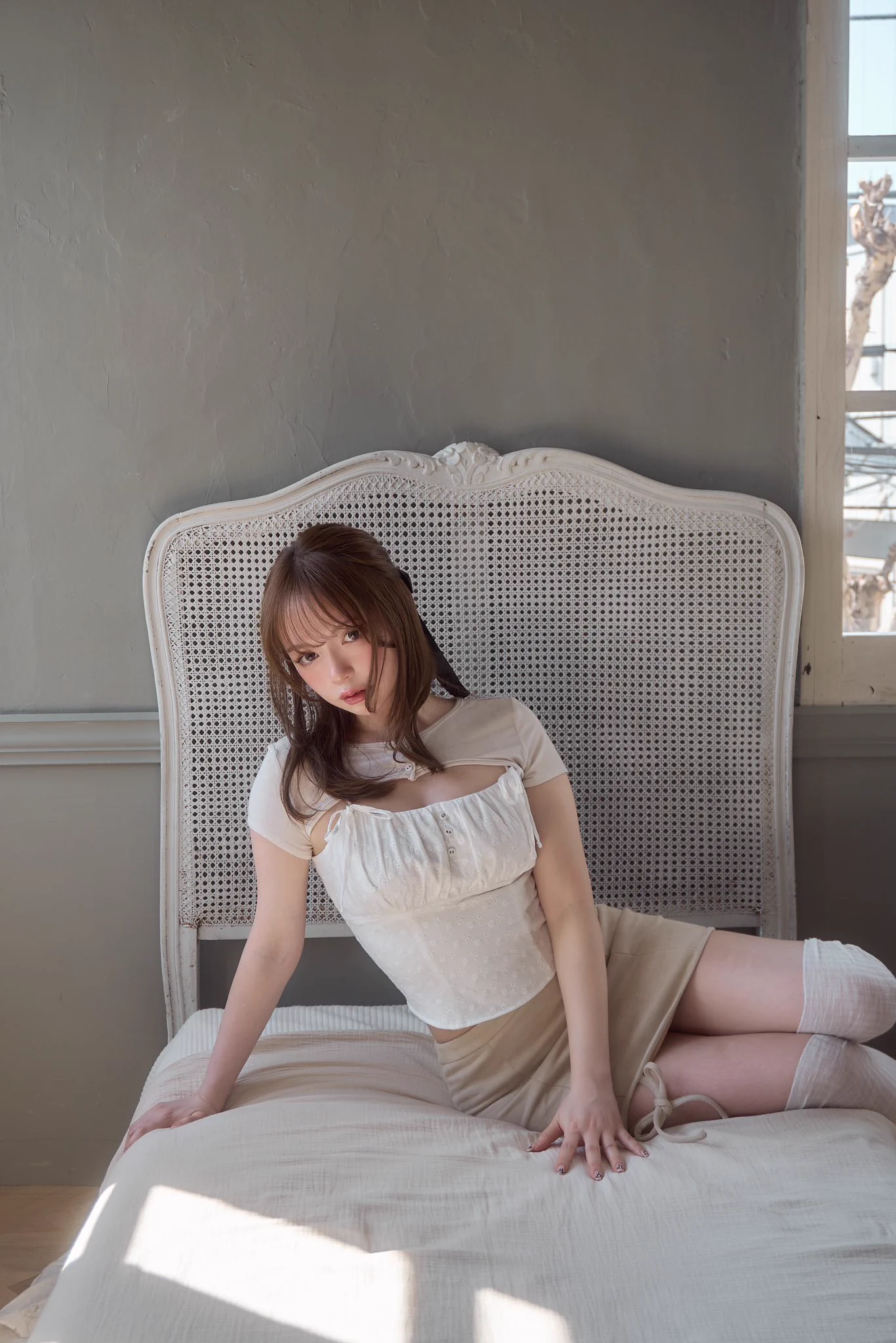 andmary в X: „Poppy cotton lace tops color white/black ¥11000-tax