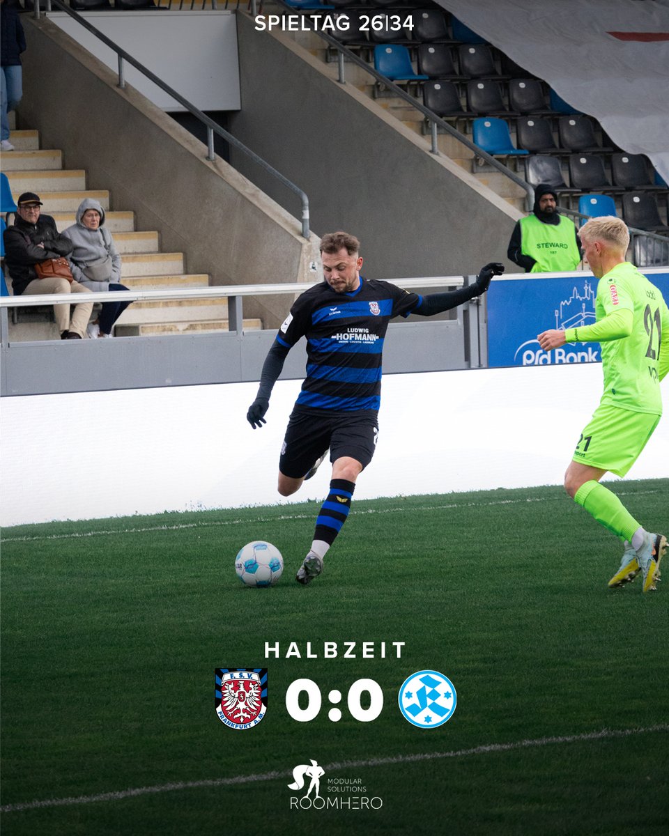 fsv_frankfurt's tweet photo. ⚫️🔵 Keine Tore bisher in der PSD Bank Arena.
#FSVFrankfurt #WIRsindFSV #SVEFSV #FSVlive https://t.co/LaYj053SmY