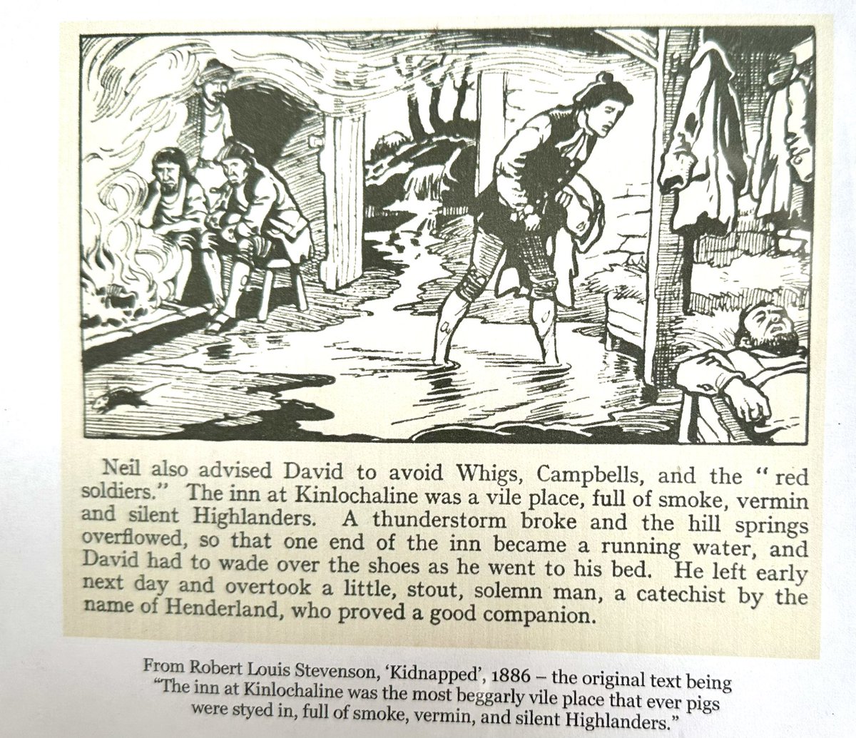 Robert Louis Stevenson’s ‘Kidnapped’ had the hero David Balfour coming through #Morvern. He stayed at #Kinlochaline, where I live - “the most beggarly vile place that ever pigs were styed in, full of vermin, smoke and silent Highlanders.” Accommodation here is now much improved.