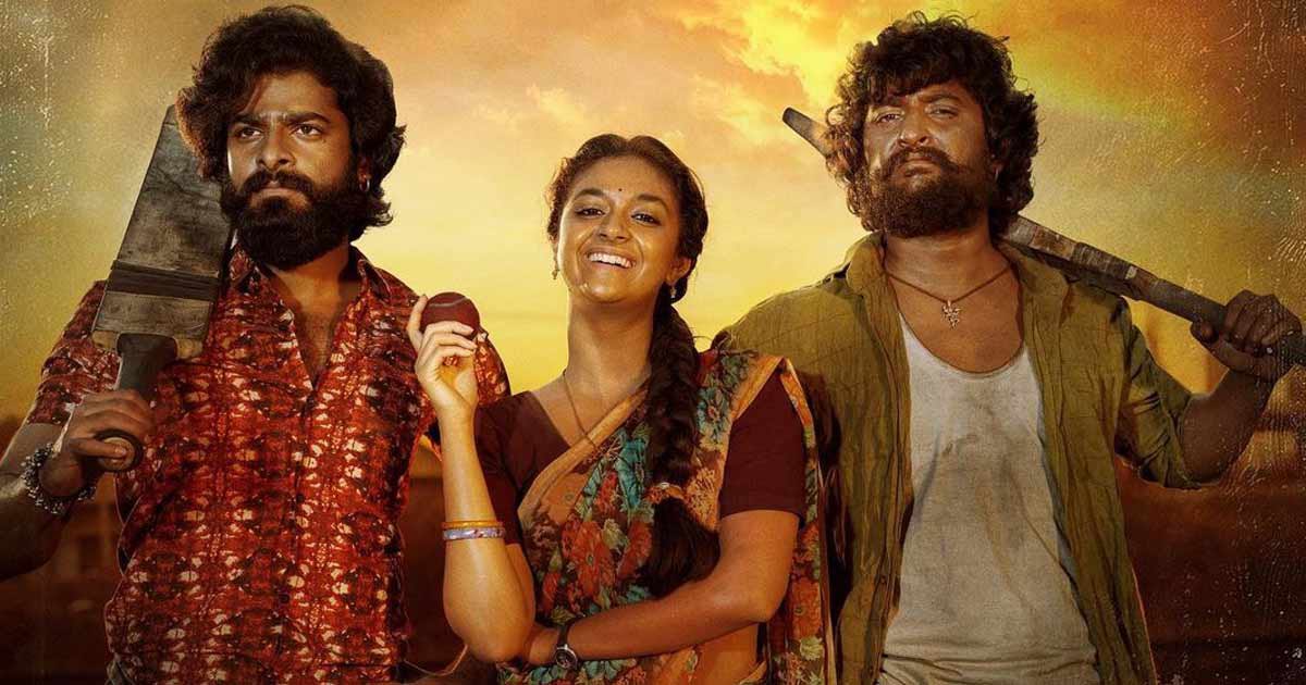 CinemaniaIndia's tweet photo. Blockbuster #Dasara, directed by #SrikanthOdela, starring #Nani, #KeerthySuresh, #DheekshithShetty and #ShineTomChacko with music by #SanthoshNarayanan released on this day (30/03) in 2023.

#2YearsOfDasara https://t.co/T6w0RSB91r