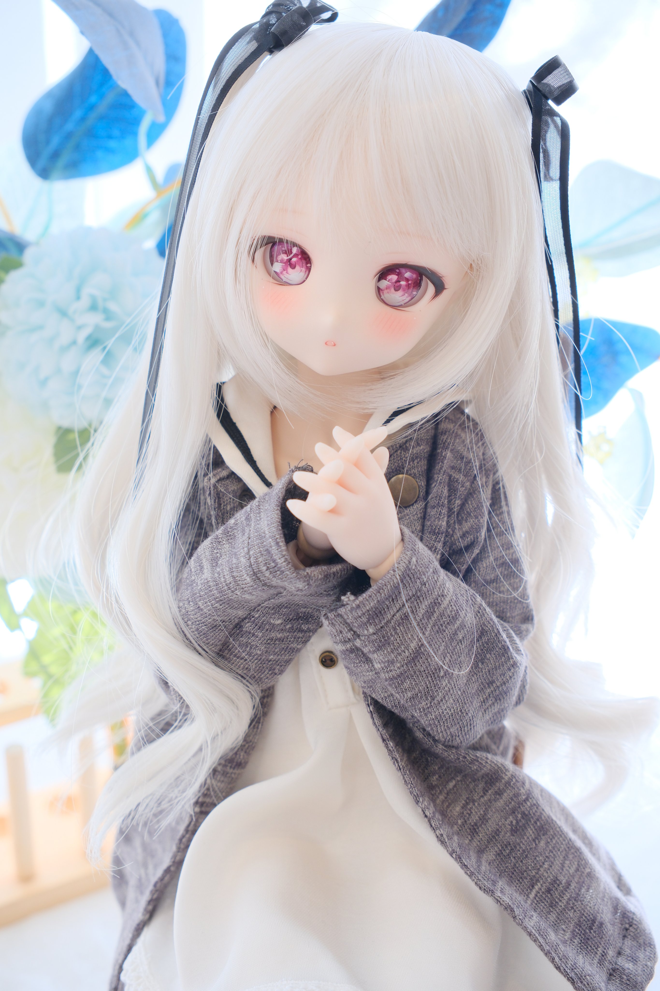 くせっ毛♡エキゾチック子猫ちゃん♡黒猫♡アートドール