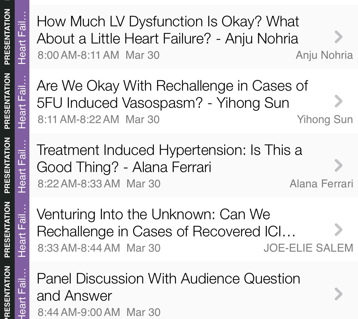 Giselle A. Suero Abreu, MD PhD (@gisellesa_mdphd) on Twitter photo #ACC2025 #CardioOnc session on starting soon!
🤔- Are we OK with some treatment-related heart failure, hypertension?
🤔- Should we rechallenge some patients post-ICI myocarditis?
Join us to learn more about permissive cardiotoxicity!
<a href="/ACCinTouch/">American College of Cardiology</a>
<a href="/JACCJournals/">JACC Journals</a> #ACC2025 #CardioOnc session on starting soon!
🤔- Are we OK with some treatment-related heart failure, hypertension?
🤔- Should we rechallenge some patients post-ICI myocarditis?
Join us to learn more about permissive cardiotoxicity!
<a href="/ACCinTouch/">American College of Cardiology</a>
<a href="/JACCJournals/">JACC Journals</a>