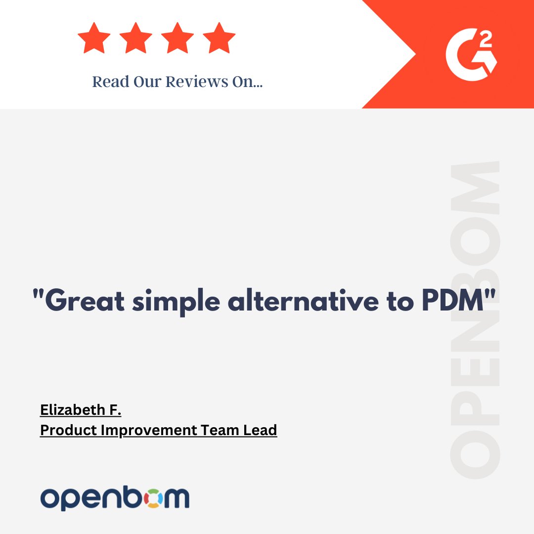 openbom's tweet image. 📁 A Smart &amp;amp; Simple Alternative to PDM.  Not ready for complex PDM solutions? OpenBOM offers a straightforward and effective way to manage your BOMs without the hassle. 🙌

#CloudPLM #DataManagement #ManufacturingTech

bit.ly/45aHuuj