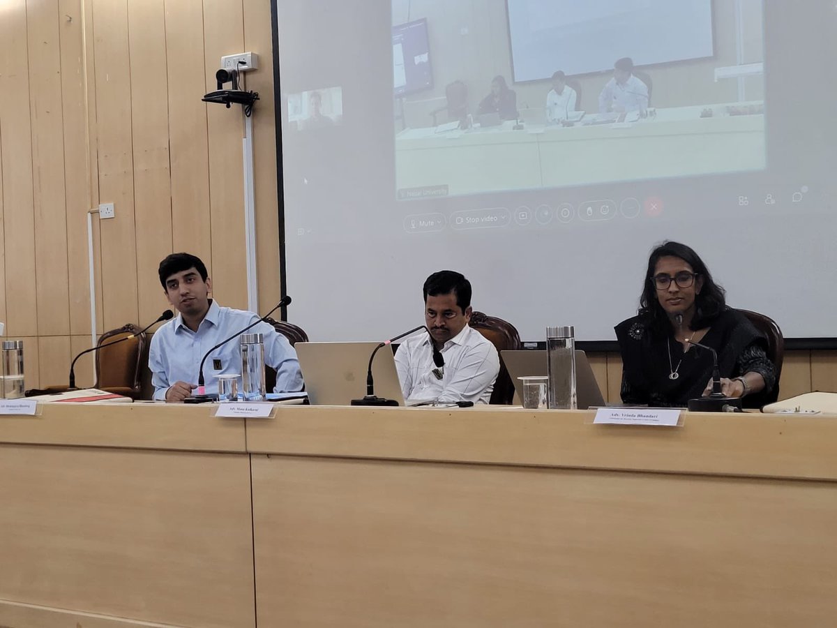 Vrinda Bhandari (@vrindabhandari) on Twitter photo Had a great panel discussion at <a href="/NALSAR_Official/">NALSAR University of Law</a>’s Conference on Courts and the Constitution on the intersection of Tech and the Constitution. Contextualised the debate in terms of the impact on privacy (surveillance) and free speech (intermediary liability) Had a great panel discussion at <a href="/NALSAR_Official/">NALSAR University of Law</a>’s Conference on Courts and the Constitution on the intersection of Tech and the Constitution. Contextualised the debate in terms of the impact on privacy (surveillance) and free speech (intermediary liability)