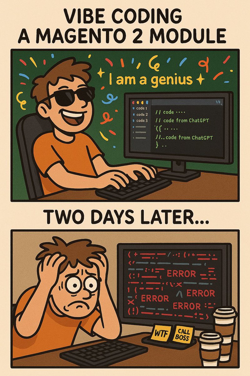“Vibe” coding a #magento 2 module… 😂