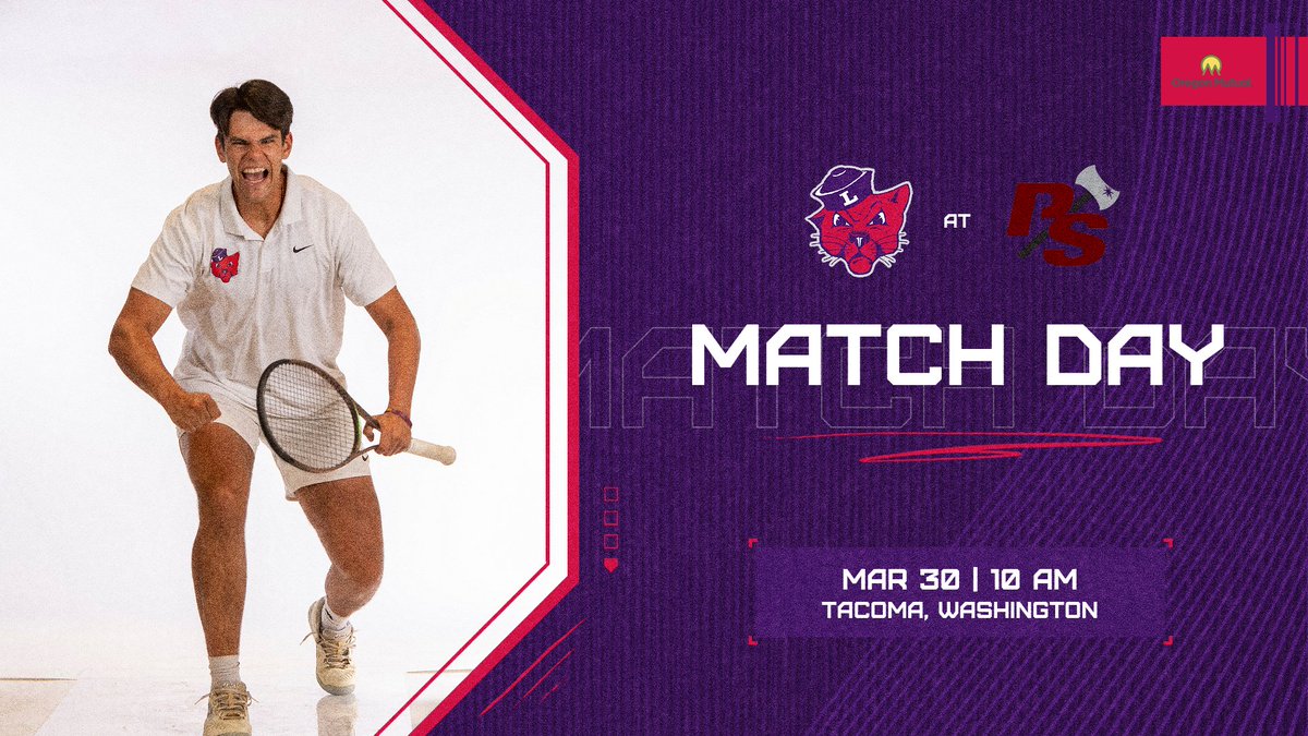 Road trip to Tacoma! 😼🎾🟣

🆚 Puget Sound 
📍 Tacoma, Washington
⏰ 10 a.m.
🎥 GoLinfieldWildcats.com/coverage

#RollCats | #d3tennis