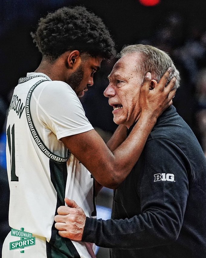 TheHoopHerald's tweet photo. This picture is passion 

This picture is emotion 

This picture is coaching 

This picture is Tom Izzo https://t.co/w8TR3NKgRj