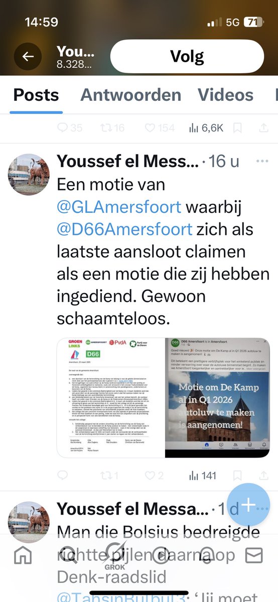 Een motie van #GroenLinks waarbij #D66 in #Amersfoort zich als laatste aansloot claimen als een motie die zij hebben ingediend. 

Terecht @Yous033 dat is schaamteloos van Wytse Dassen !

Stond de D niet voor #Democratie ?
.