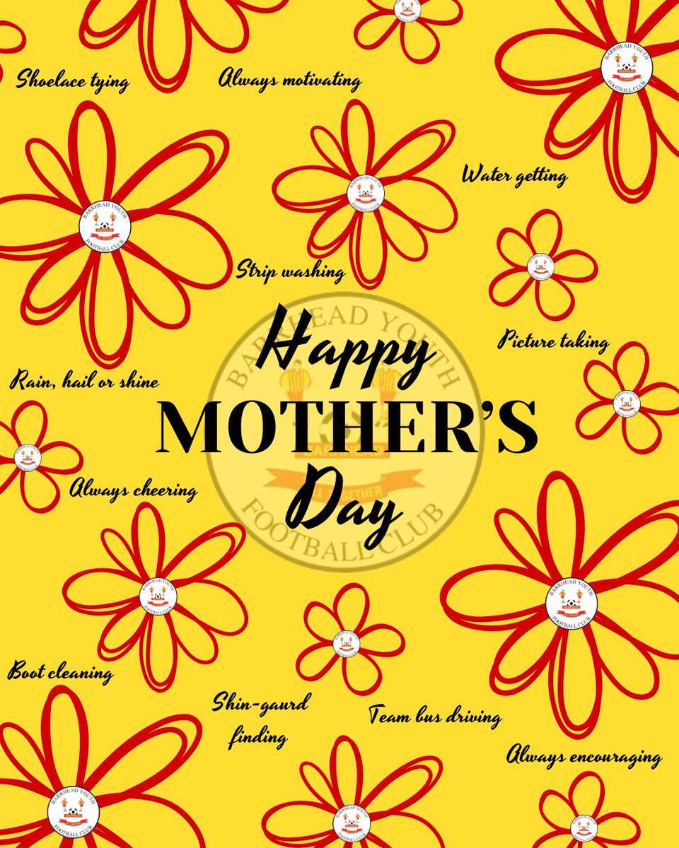 barrheadyouthfc's tweet photo. Thank you for everything you do!!!
Happy Barrhead YFC Mother's Day! 
❤️💛❤️💛❤️💛❤️💛 https://t.co/MOQkm5EXp8