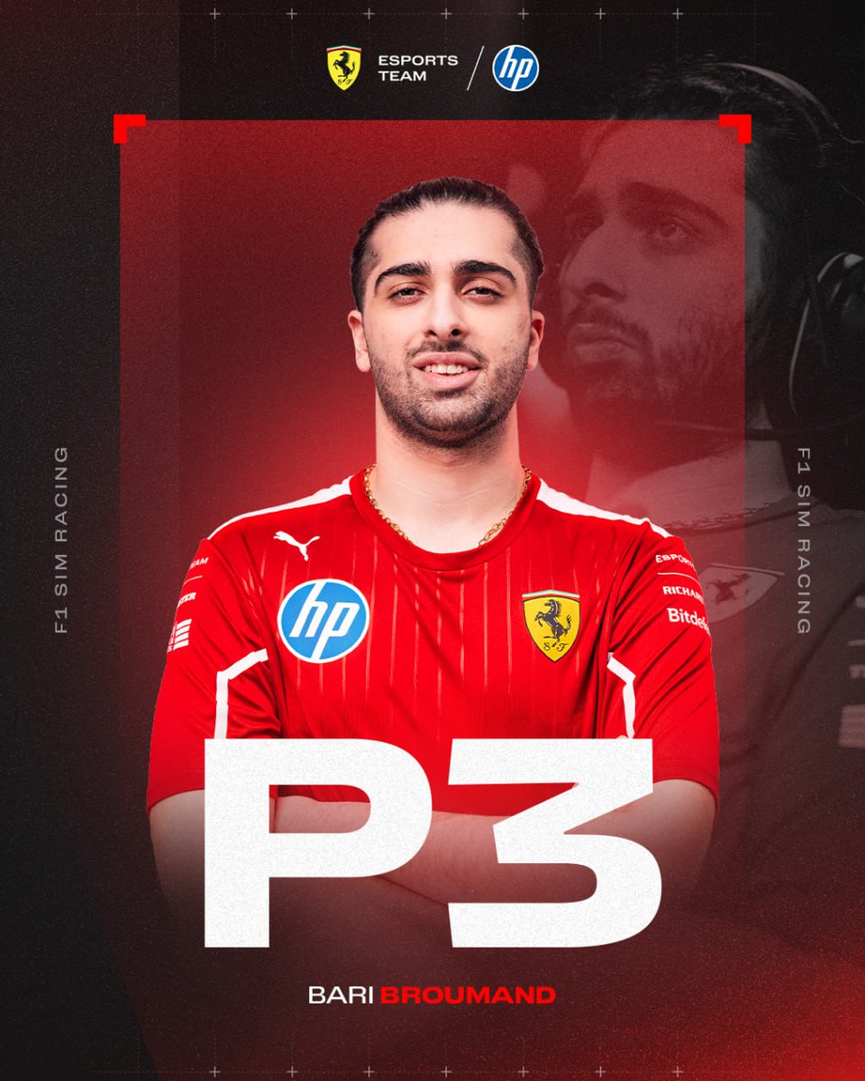 Bari finishes this year’s F1 Sim Racing World Championship in P3 after an hard fought event 3 with 3 podium finishes 👏

#FerrariEsports