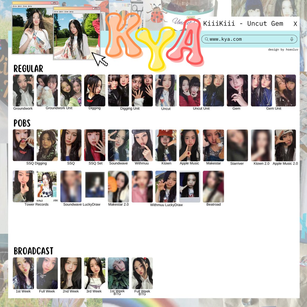 30.03] update kiiikiii uncut gem photocard pc wishlist template