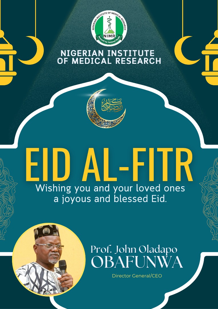 Wishing you and your loved ones a joyous and blessed Eid.

Prof. John Oladapo Obafunwa 
Director - General/CEO