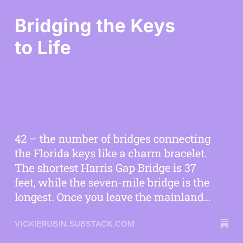 vickierubin's tweet photo. Forty-two bridges connect the Florida Keys—Mitch relaxes by bridge 1, but I need all 42! A Place to Chill even though it's Hot as H!@# #FloridaKeys #KeyLimePie #RaisingJess #Bridges #KeytoLife #Florida
https://t.co/dLAfa3jZeN https://t.co/HFohULDVOO