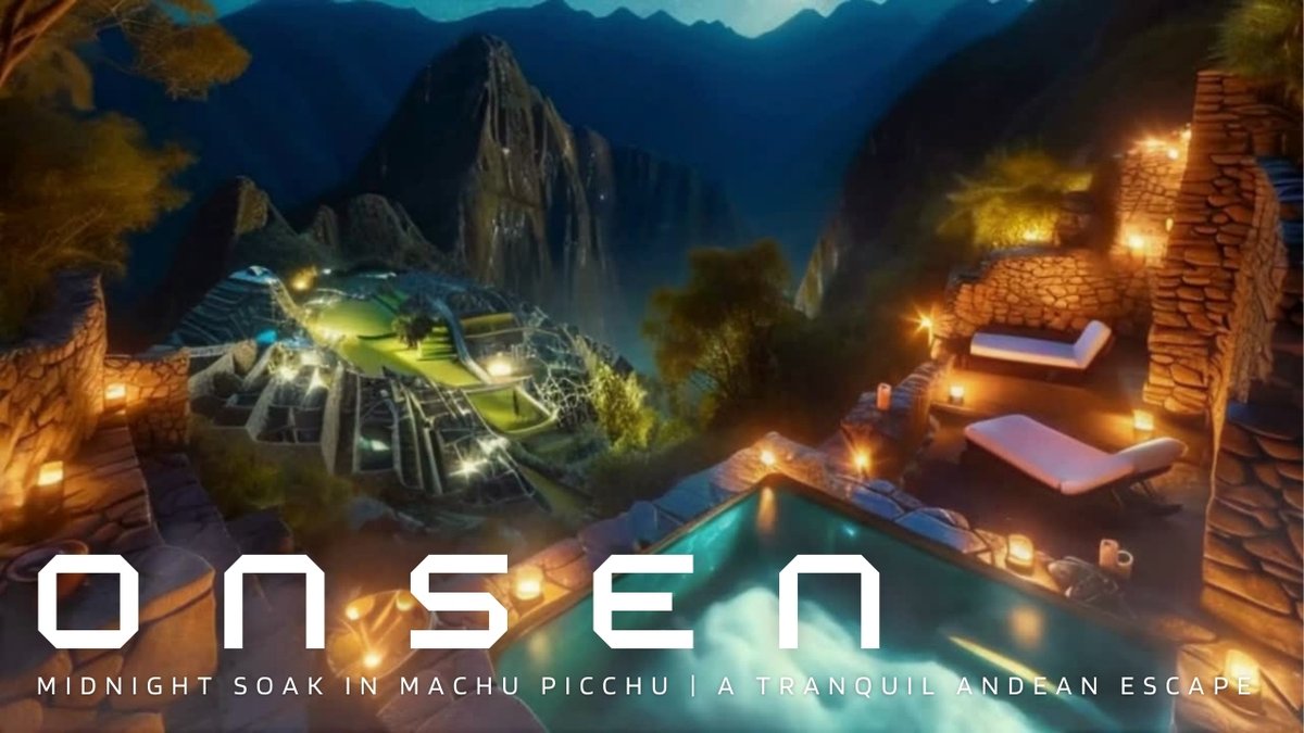 ♨️🎶🎧

---------
Live Now!
---------
Midnight Soak in Machu Picchu | A Tranquil Andean Escape 🌙
youtube.com/live/rDF3ntkdi…

Relax and enjoy a mystical hot spring overlooking the illuminated night view of the Machu Picchu ruins ⛰🌌✨

#RelaxingMusic #sleep
<a href="/YouTube/">YouTube</a>