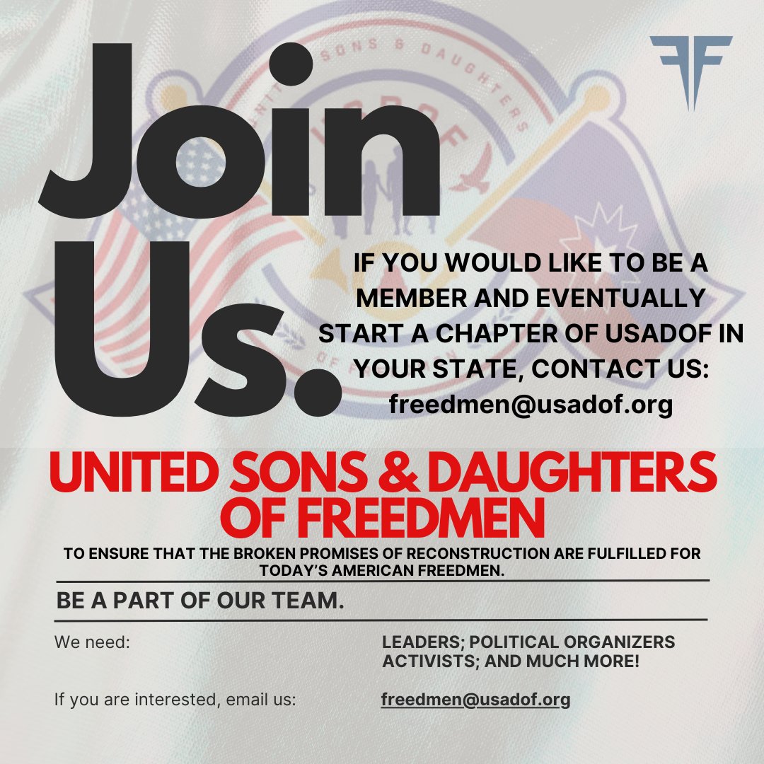 Join us. Let's build a movement that cannot be destroyed or broken due to us being united under one identity, one mindset (justice), moving on one accord. Visit usadof.org and click on the membership link come link with those who are working for us