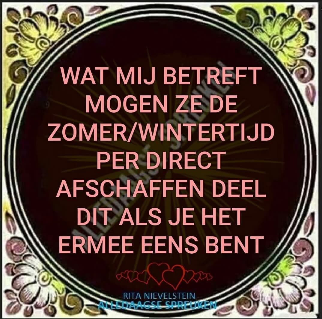 Wintertijd past het beste bij ons.