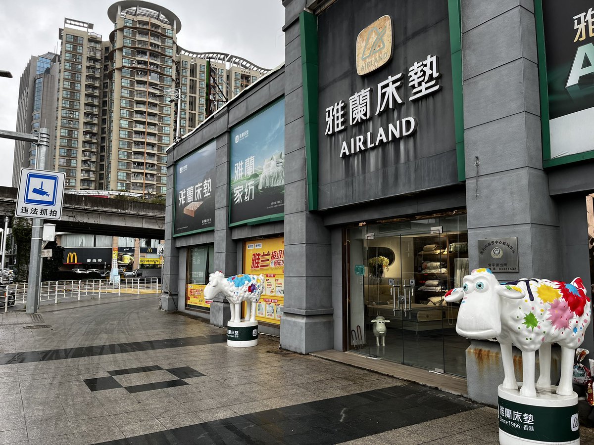 syakepas's tweet photo. 東莞常平駅近くの家具屋さんの前にいてるコイツ、なんか気持ち悪いと思ってたけど、何回もこの前を通ってるとかわいく思えて来た。やっぱり単純接触の回数って大事 https://t.co/X8rZBIANGx