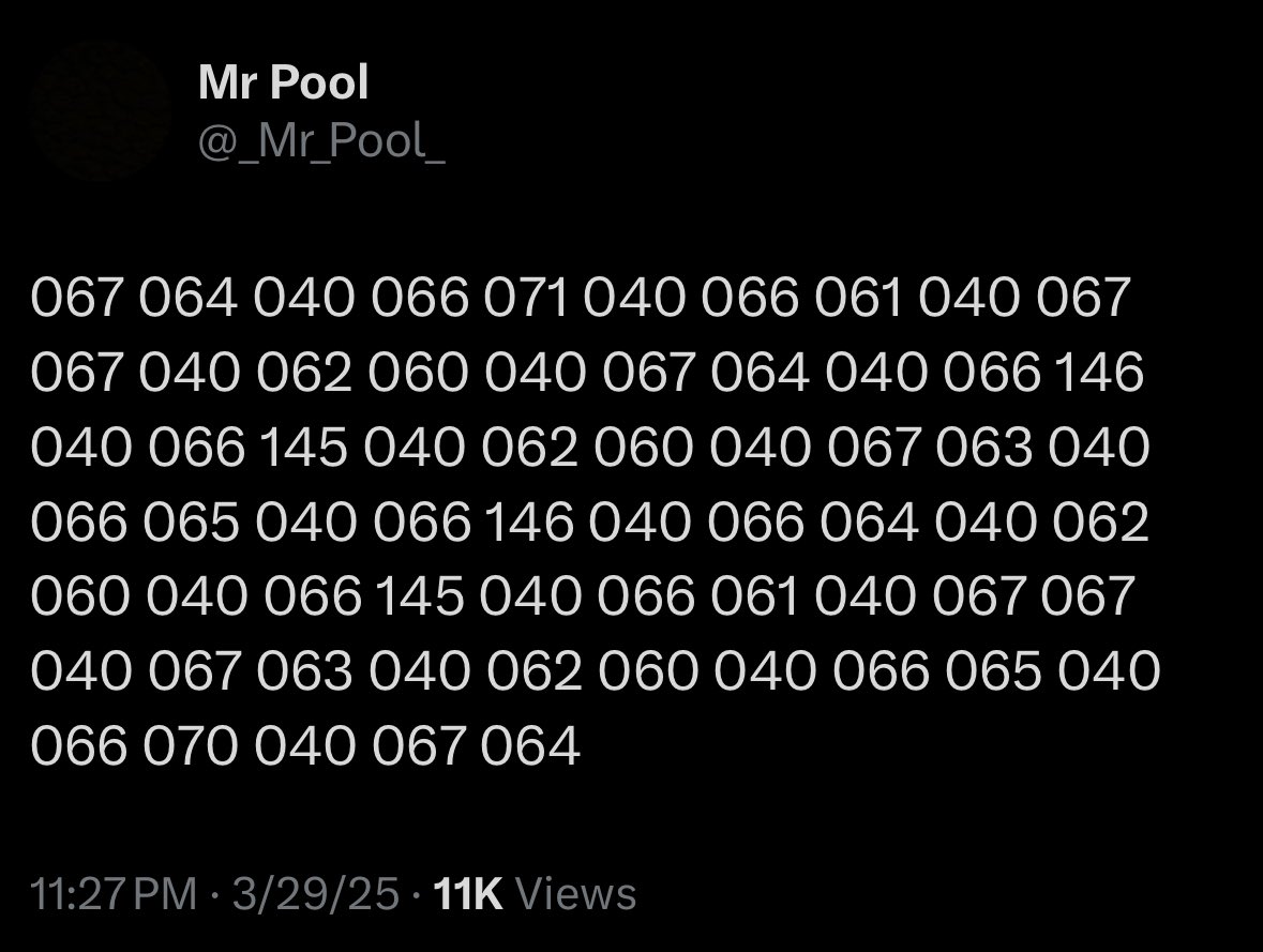 FoJAk3's tweet image. Mr Pool  3/29/25  11:27 PM est

            &quot;the swan does not wait&quot;