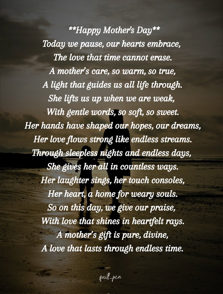 Quill_pen✒ (@quill_pen1) on Twitter photo Happy Mother's Day
#poetrylovers #poetry #mothersday2025 #motherslove #MothersDay #poems #love #TrendingNow <a href="/PoetryCommunity/">Poetry in Community</a> Happy Mother's Day
#poetrylovers #poetry #mothersday2025 #motherslove #MothersDay #poems #love #TrendingNow <a href="/PoetryCommunity/">Poetry in Community</a>