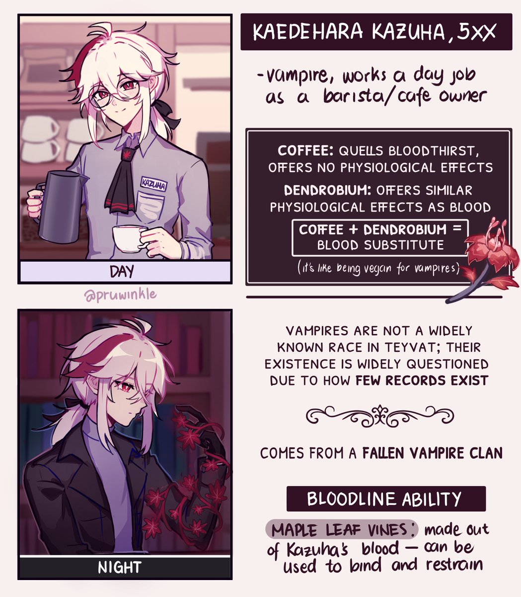 pruwinkle's tweet image. vampire au things
#kazuhei #heikazu