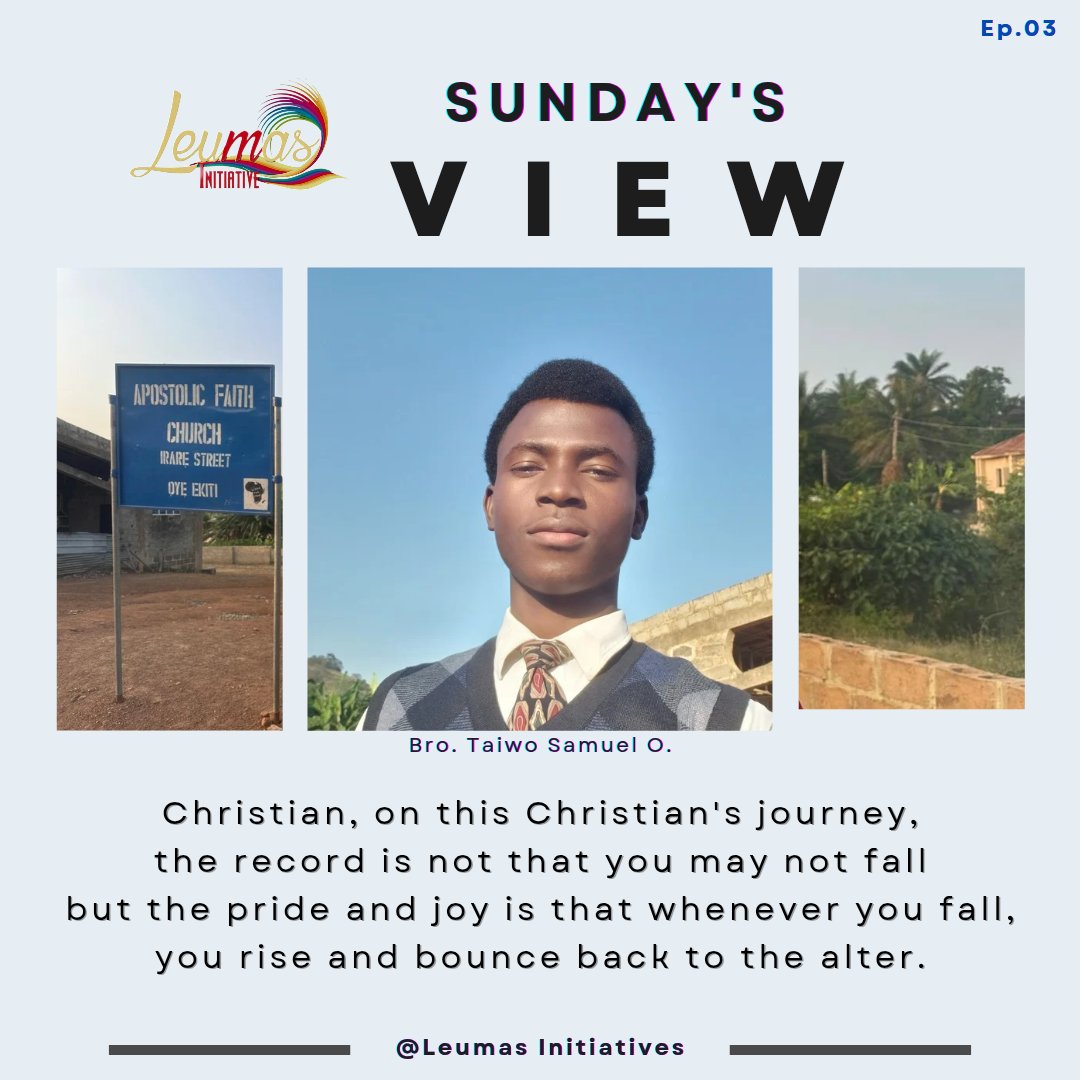 Leumas_Init's tweet photo. Sunday's View 🪟 Ep.03

"I believe strongly that there's joy in being in the presence of God. So, I trust that you had a wonderful and notable time with God today. Happy Sunday, Family!" 🥰💃✝️

I'm Leumas Initiatives ✍️🤓 https://t.co/4dyVBQYdGb