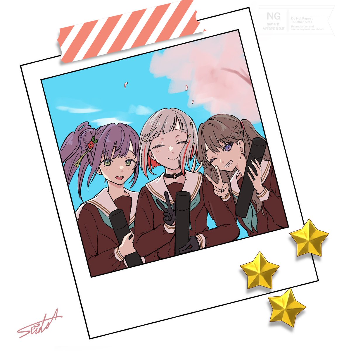 「102期生…蓮ノ大三角…ずっと大好き 」|すいと🎺のイラスト