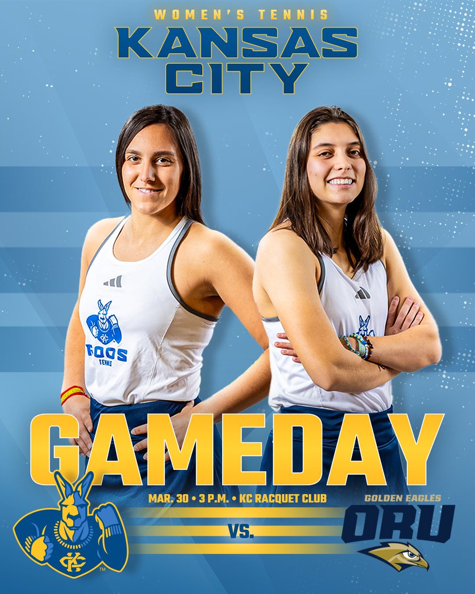 𝓢𝓔𝓝𝓘𝓞𝓡 𝓓𝓐𝓨 🦘
🆚 Oral Roberts
🕒 3 PM
🏟️ KC Racquet Club
#ROOUP | #DeclareKC