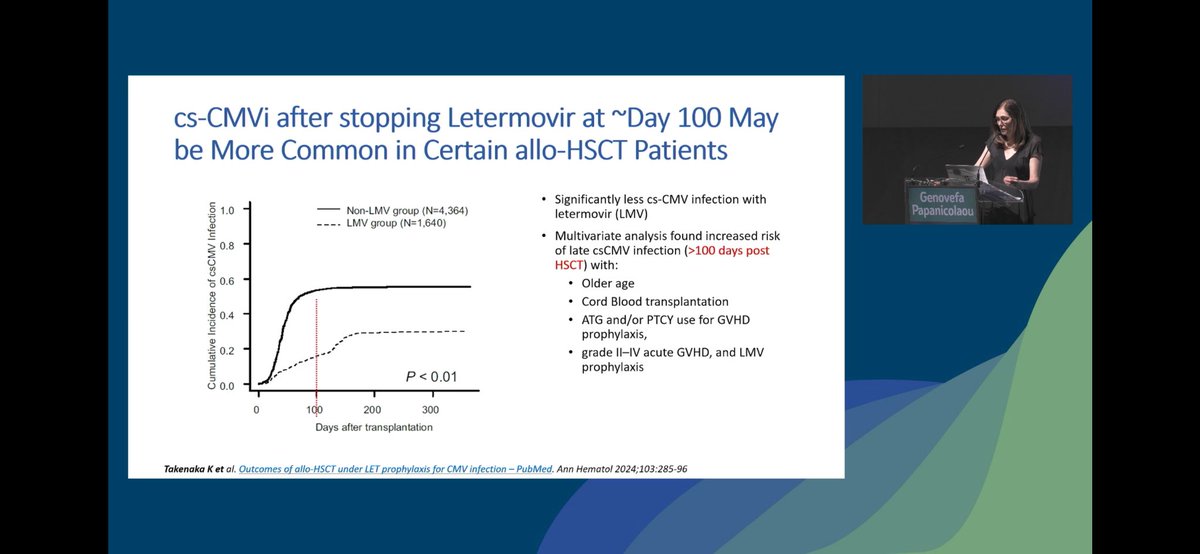 HematoRules's tweet image. #EBMT25 Outstanding presentation @GenPapaMD @MSKCancerCenter 

Impact of CMV Reactivation/Disease is huge in our #HSCT patients! 

We must improve our prophylactic practices and monitoring viral loads on the PTCy era!