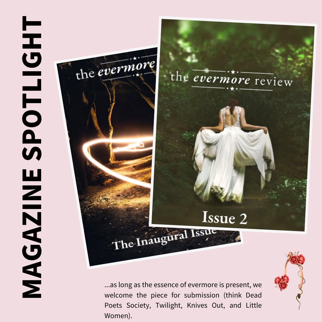 Wishbone Words (@wishbonewords) on Twitter photo Our last #MagazineCrushMonday of April is the evermore review!
Created by a Swiftie, the evermore review loves pieces that include themes present in the album evermore.
the evermore review is open for subs until Oct. 31! To learn more, follow them <a href="/evermore_review/">the evermore review - SUBS OPEN</a> on X! Our last #MagazineCrushMonday of April is the evermore review!
Created by a Swiftie, the evermore review loves pieces that include themes present in the album evermore.
the evermore review is open for subs until Oct. 31! To learn more, follow them <a href="/evermore_review/">the evermore review - SUBS OPEN</a> on X!