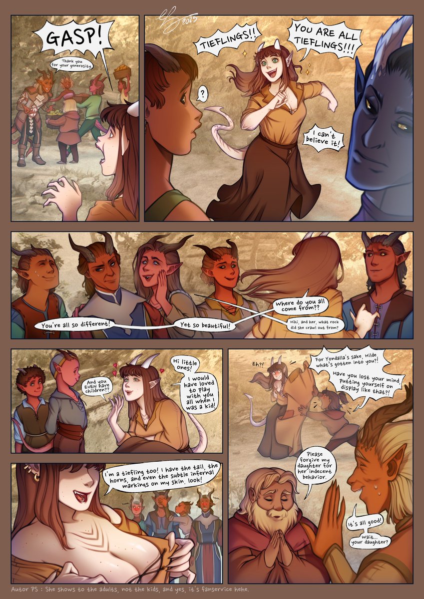 LadyMathou's tweet image. ~ Hilde is discovering her own kind...~ Baldur's Gate 3
#BG3 #tiefling #ladymath #bg3rolan #bg3lia #bg3zevlor #halfling #BaldursGate3 #baldursgate3fanart