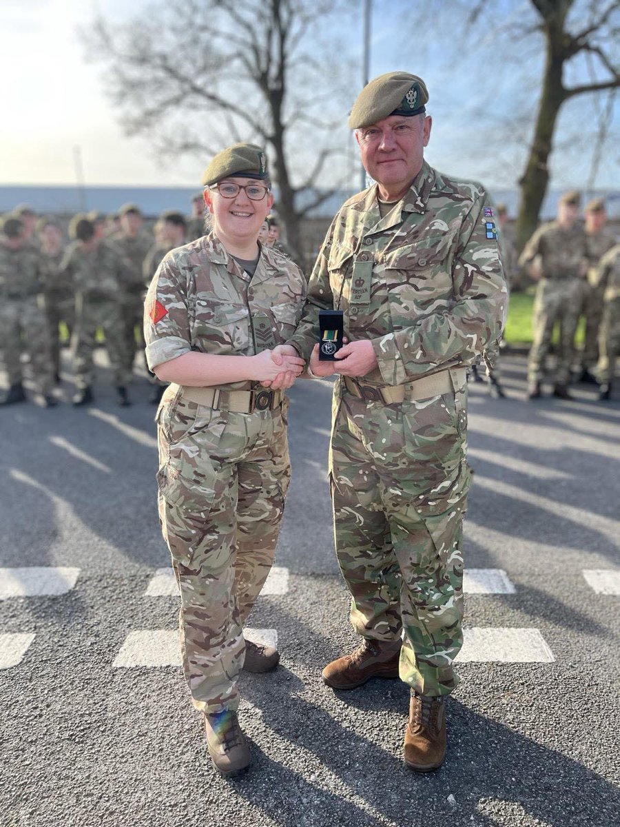 First duty of my tenure was to visit D Company on their Training Weekend. Lots of cadets doing lots of good stuff, enthusiastic CFAVs delivering and smiles all round. A special congratulations to SSI Rollisson who received her Cadet Force Medal after a dedicated 12 years service!