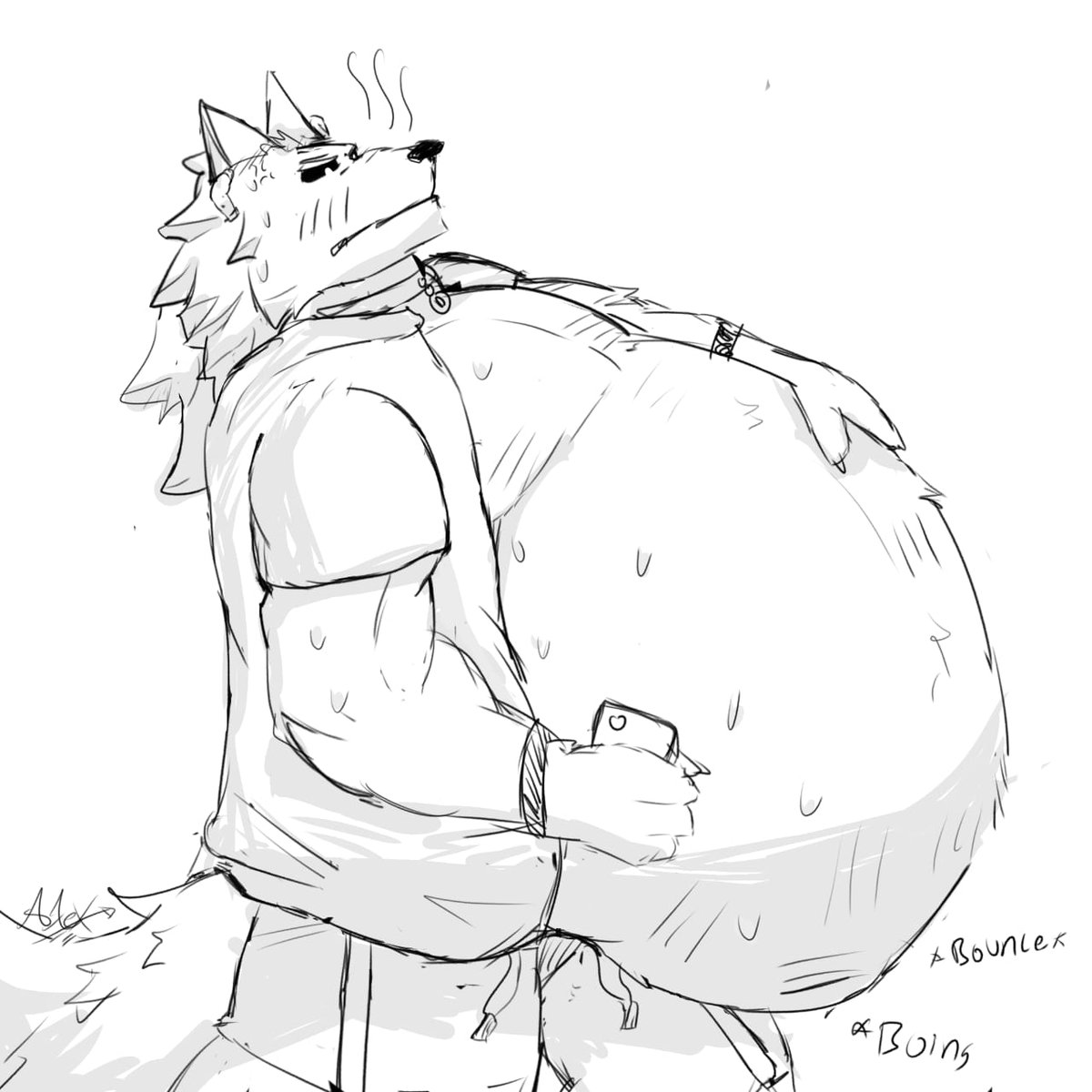 Some wolfy jogging with his lovely