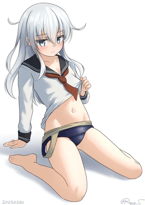 響は潜水艦じゃないです。#艦これ版深夜の真剣お絵描き60分一本勝負#艦これ版真剣お絵描き60分一本勝負_20250330 