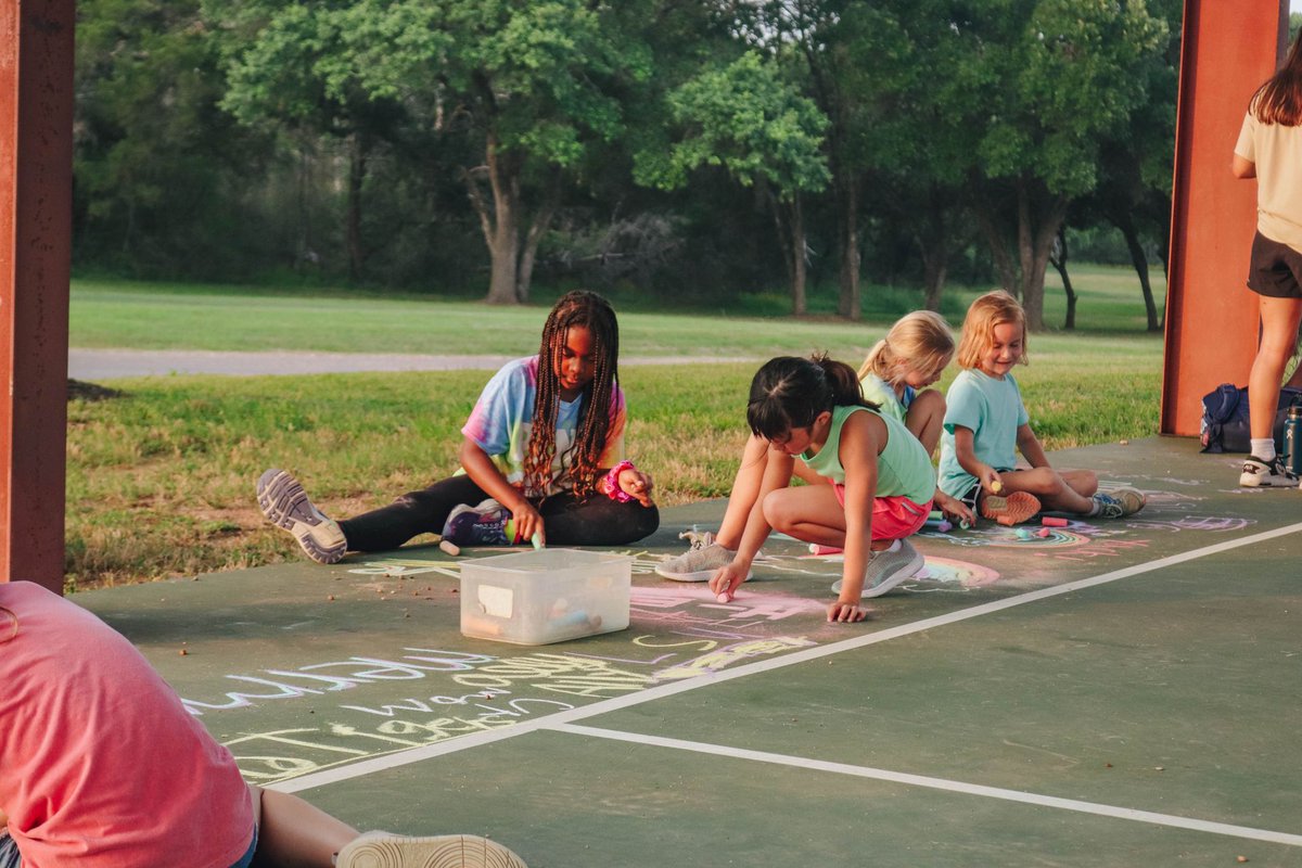 Chalk it up to Crew kids to have fun at the Supla! #atthecreek