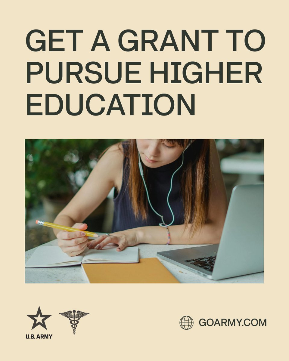 Take advantage of this unique opportunity with the Army's Financial Assistance Program (FAP) and receive an annual grant of up to $45K. 

goarmy.com/careers-and-jo…