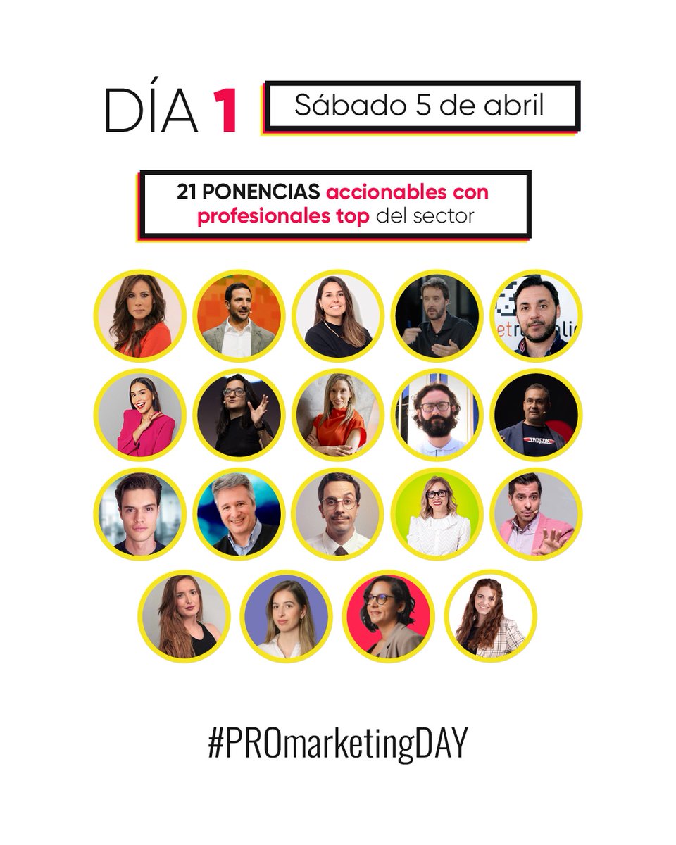 ¡Esto es esta semana! 🙌

Será mi primera vez en el #PROmarketingday, y lo haré como ponente. Por lo que he podido ver de años anteriores, se espera un gran evento: 21 ponencias el sábado y el domingo con ejercicios de agencias SEO en directo en el escenario.

Gracias al equipo