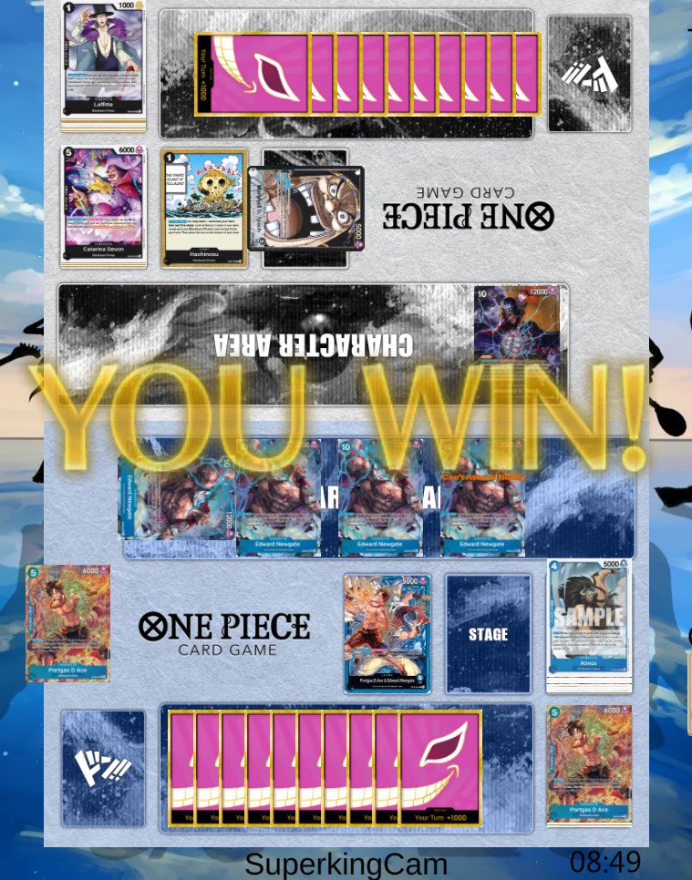 SuperKingCam's tweet image. Chain Blackbeard? We on that chain Whitebeard vibe. Really enjoying Starter deck 22 #OPTCG #ST22