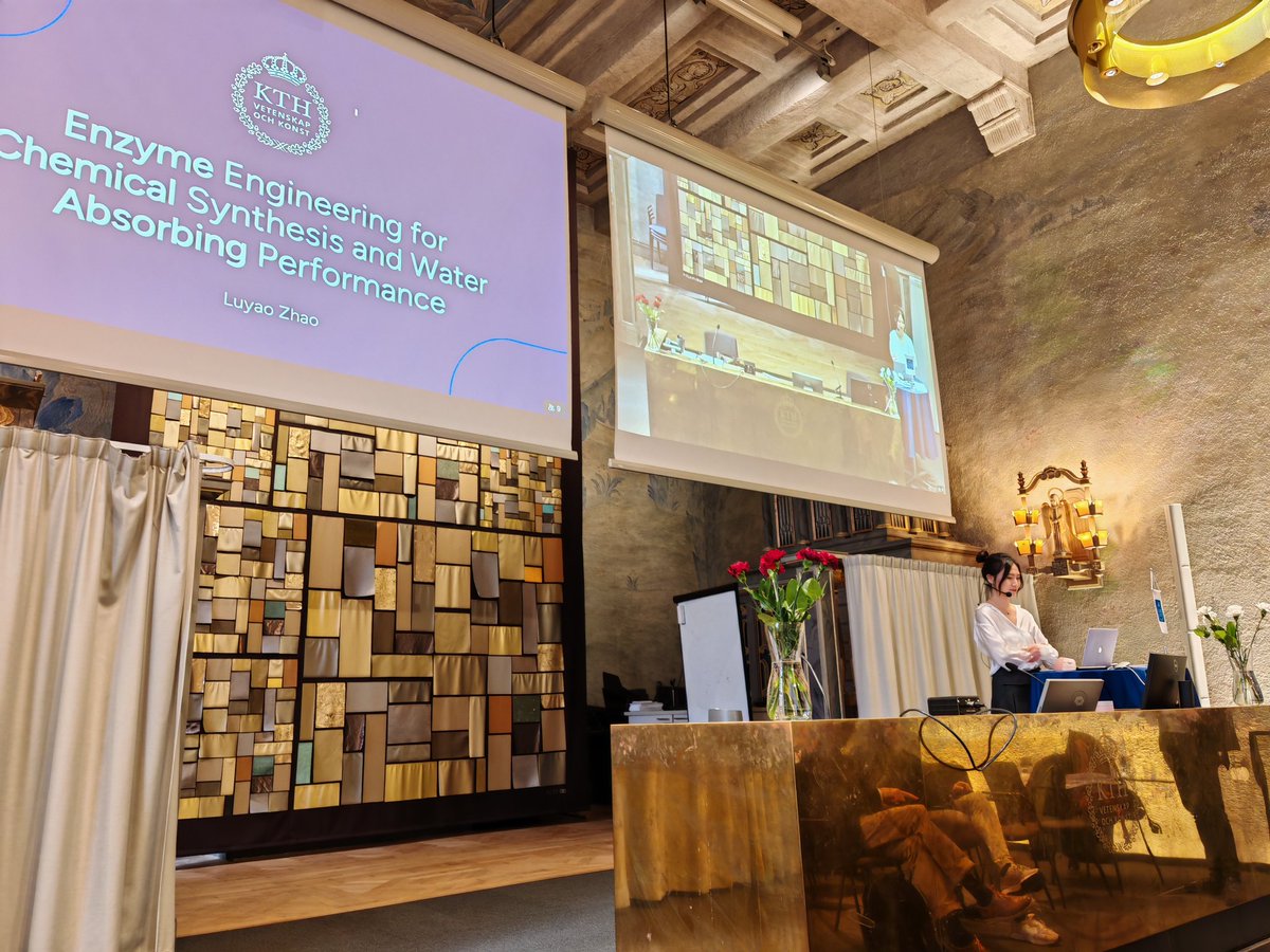 BiocatLabPolimi (@biocatlabpolimi) on Twitter photo A great pleasure for Fabio to have served as the opponent in the PhD defense of Luyao at <a href="/KTHuniversity/">KTH Royal Institute of Technology</a> in the truly stunning Kollegiesalen!
Congratulations Dr. Zhao! ! 🎊💐🎊
And thank you to prof. Berglund for the invitation! 🎉🍾🎉 A great pleasure for Fabio to have served as the opponent in the PhD defense of Luyao at <a href="/KTHuniversity/">KTH Royal Institute of Technology</a> in the truly stunning Kollegiesalen!
Congratulations Dr. Zhao! ! 🎊💐🎊
And thank you to prof. Berglund for the invitation! 🎉🍾🎉