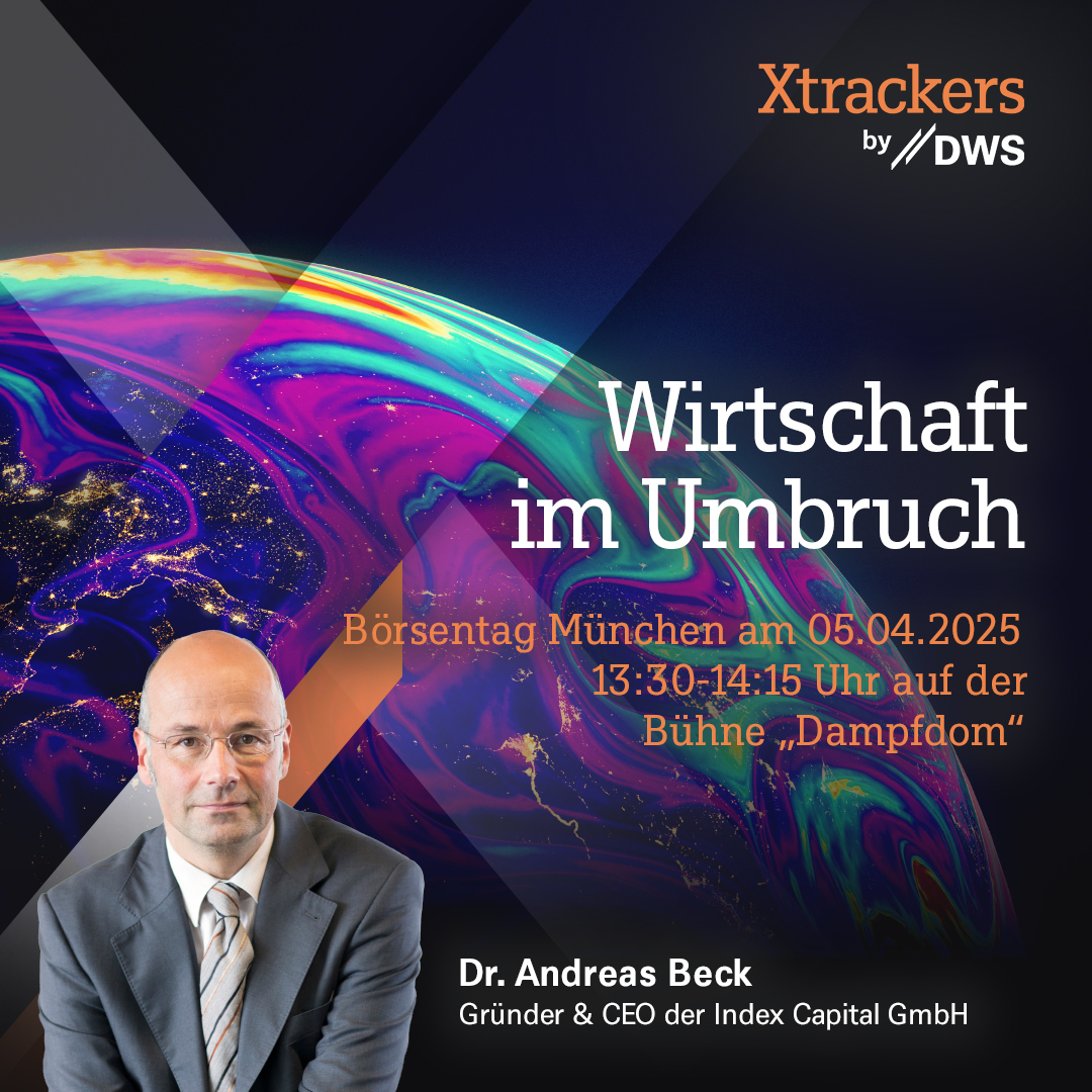 „Wirtschaft im Umbruch“ – Der Vortrag am #Xtrackers Stand auf dem #Anlegertag am 05.04.2025 in der Motorworld München. Anmeldung unter: dws.co/6188fQTvi