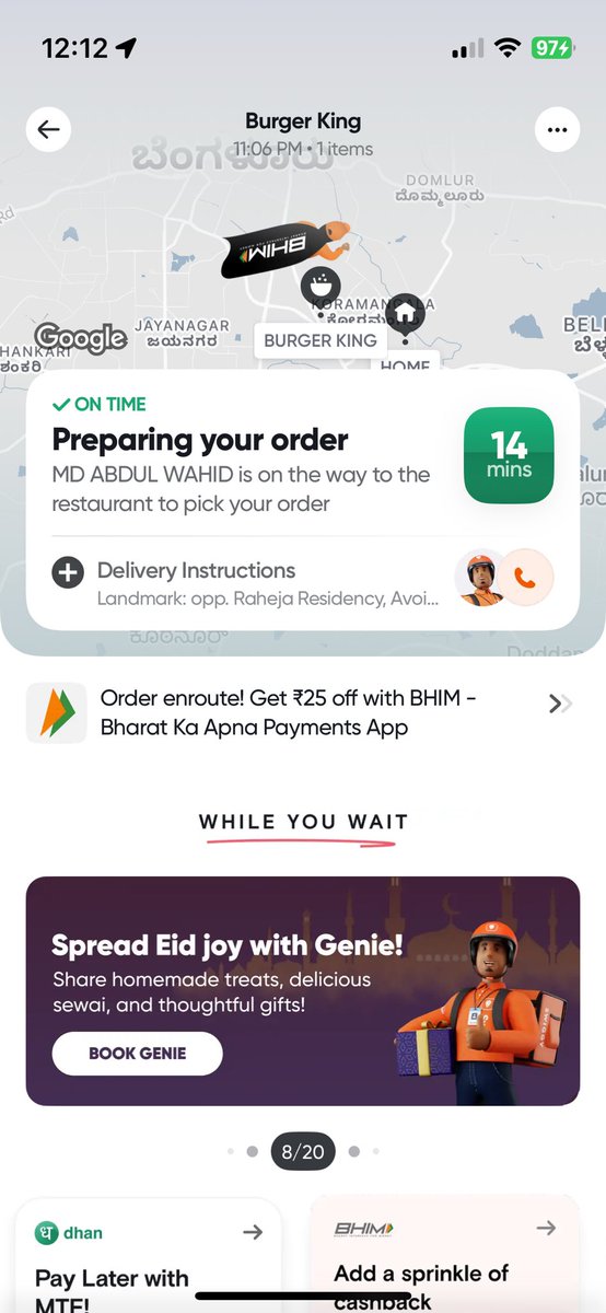 nandinigangal's tweet image. It’s frustrating to use @Swiggy now, please don&apos;t give a delivery time if it&apos;s no going to arrive, at 12am in the night