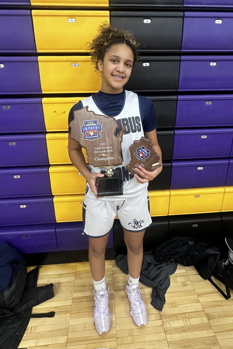HorswillRenee's tweet photo. They got the job done! 7th/8th Grade Columbus Catholic secured the Championship in the 8th grade girl's WI State Invitational this weekend.  Congratulations to the players and coaches! 🏀 https://t.co/wkfFkYTMKN